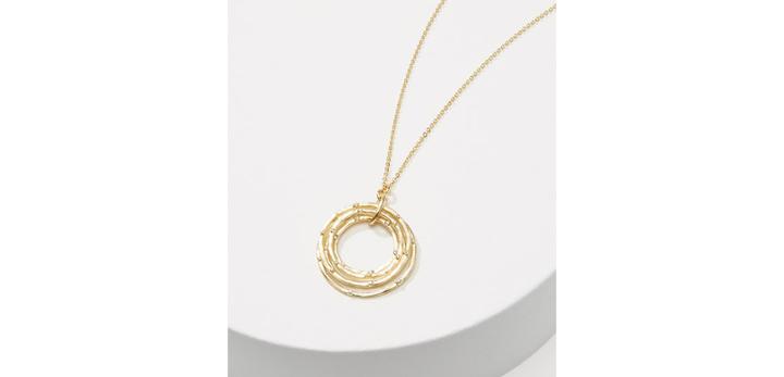 Loft Crystal Ring Pendant Necklace