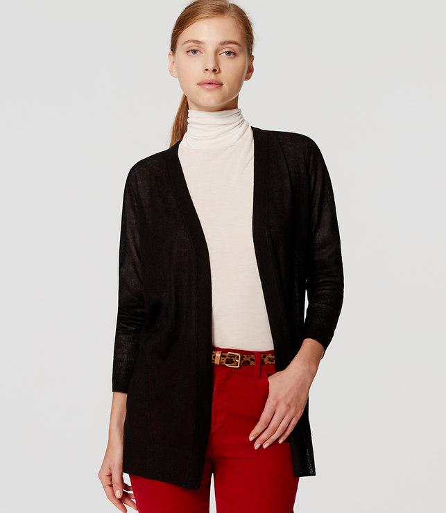 Loft Shimmer Open Cardigan
