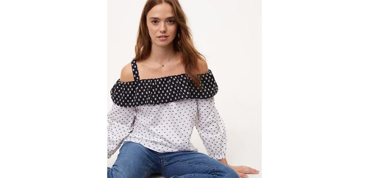 Loft Geo Off The Shoulder Top