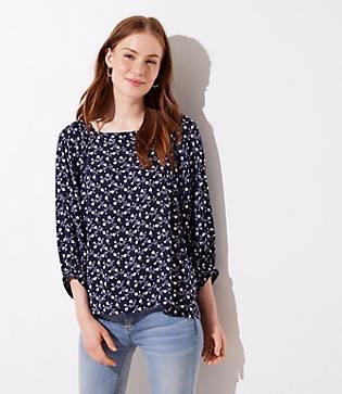 Loft Vine Square Neck Blouse