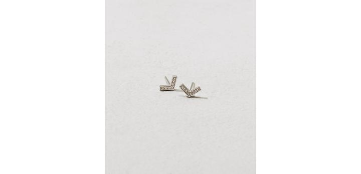 Loft Tai Jewelry Pave Chevron Earrings