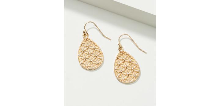 Loft Crystal Cutout Drop Earrings