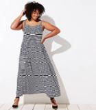 Loft Plus Striped Strappy Maxi Dress