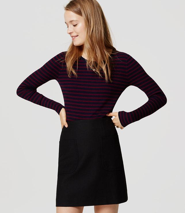 Loft Stripe Ribbed Sweater