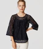 Loft Lace Bell Sleeve Top