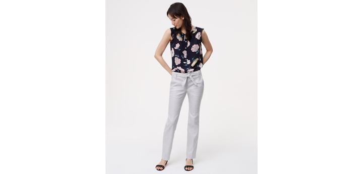 Loft Belted Relaxed Ankle Pants
