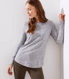 Loft Speckled Shirttail Sweater