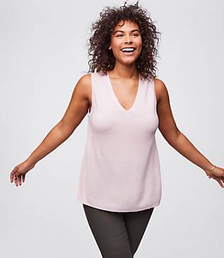 Loft Plus V-neck Sweater Tank
