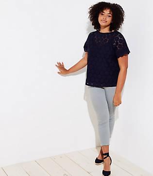 Loft Plus Floral Lace Top