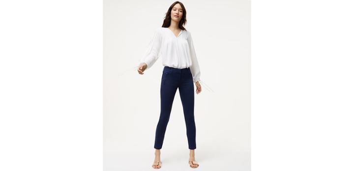 Loft Skinny Sanded Sateen Chinos In Marisa Fit