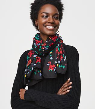Loft Stained Glass Floral Scarf