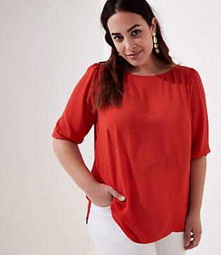 Loft Plus Elbow Sleeve Blouse