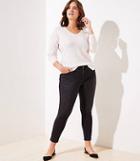 Loft Plus Modern Dotted Skinny Jeans In Black