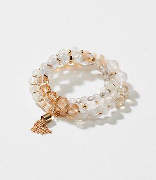 Loft Sparkle Beaded Stretch Bracelet Set