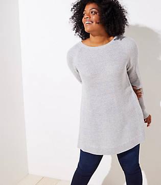 Loft Plus Ribbed Crossover Back Sweater