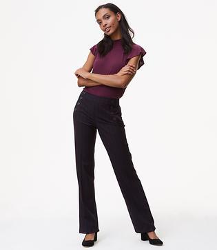 Loft Trousers In Sailor Stripe In Julie Fit