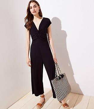 Loft Beach Twist Waist Jumpsuit