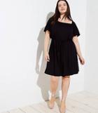 Loft Plus Crochet Trim Square Neck Dress