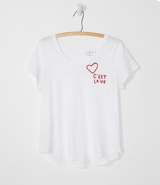 Loft C'est La Vie Vintage Soft Tee