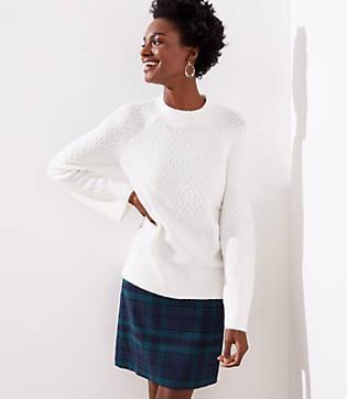 Loft Stitchy Flare Sleeve Sweater
