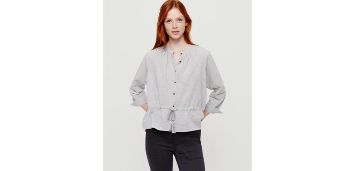 Loft Lou & Grey Fineline Drawstring Shirt