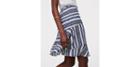 Loft Tidal Stripe Seamed Skirt