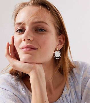 Loft Stone Circle Drop Earrings