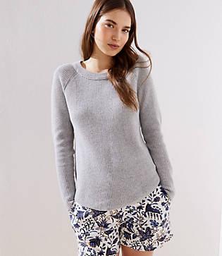Loft Marled Tie Back Sweater