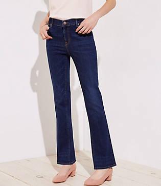 Loft Curvy Bootcut Jeans In Dark Classic Indigo Wash