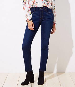 Loft Curvy Soft Skinny Jeans In Luxe Dark Wash