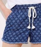 Loft Ikat Cotton Linen Drawstring Shorts