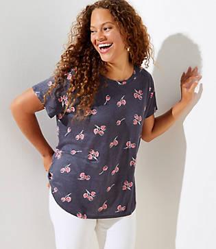 Loft Plus Cherry Linen Tee