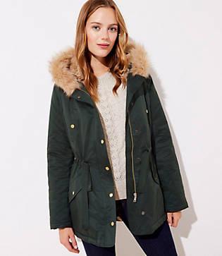 Loft Faux Fur Lined Hooded Parka