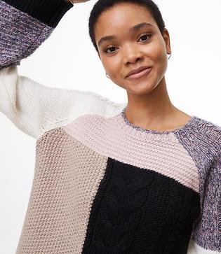 Loft Modern Patchwork Sweater