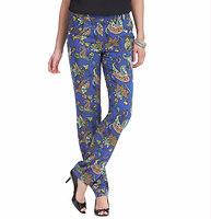 Loft Marisa Drapey Straight Leg Pants In Paisley Print