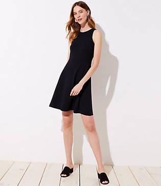 Loft Ponte Pocket Flare Dress