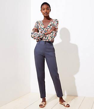 Loft Twill High Waist Pants