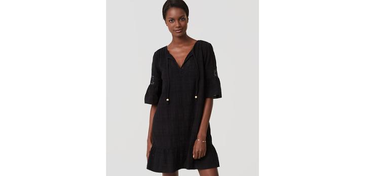 Loft Beach Lacy Flounce Dress