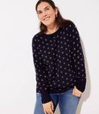 Loft Plus Shimmer Dotted Shirttail Sweater