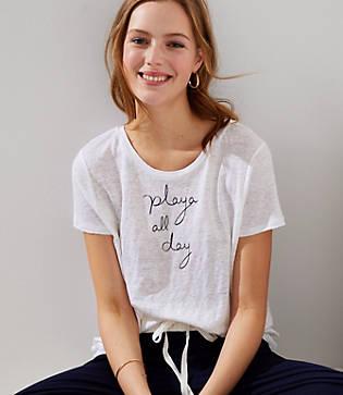 Loft Beach Playa All Day Linen Tee