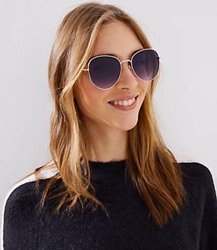 Loft Round Metallic Sunglasses