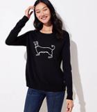 Loft Dachshund Side Button Sweater
