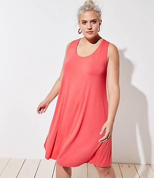 Loft Plus Knot Back Sleeveless Swing Dress