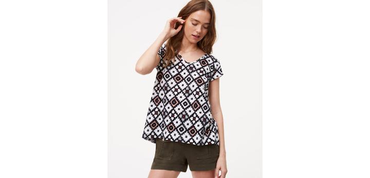 Loft Patchwork Vintage Soft Swing Tee