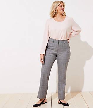 Loft Plus Trousers In Plaid