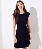 Loft Embroidered Shoulder Tie Waist Dress