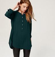 Loft Collarless Henley Tunic