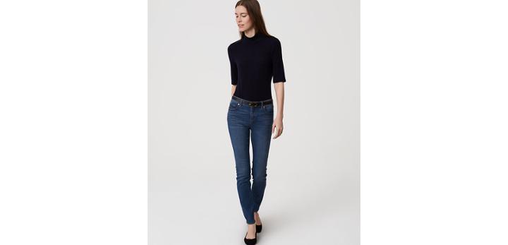 Loft Modern Skinny Ankle Jeans In Original Medium Stonewash