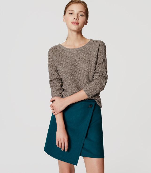 Loft Wooly Wrap Skirt