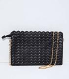 Loft Perforated Scalloped Clutch